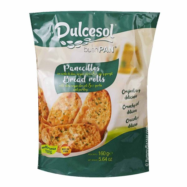 Spanish Toasted Garlic Bread Rolls with EVOO and Parsley by Dulcesol, 5.6 oz (160 g) Hot on Sale