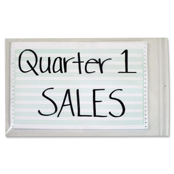 C-Line Heavyweight Industrial Poly Zip Bags - Oversized For Green Bar Computer Paper, 13 x 16-3 4 x 2, 50 BX, 47014 For Cheap - Image 2