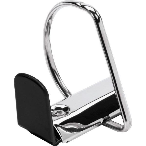 Business Source Locking D-Ring View Binder - 2  Binder Capacity - Letter - 8 1 2  x 11  Sheet Size - 500 Sheet Capacity - D-Ring Fastener(s) - 4 Inside Front & Back Pocket(s) - Polypropylene, Chipboard - Black - Recycled - Locking Ring, Clear Overlay For Sale - Image 4