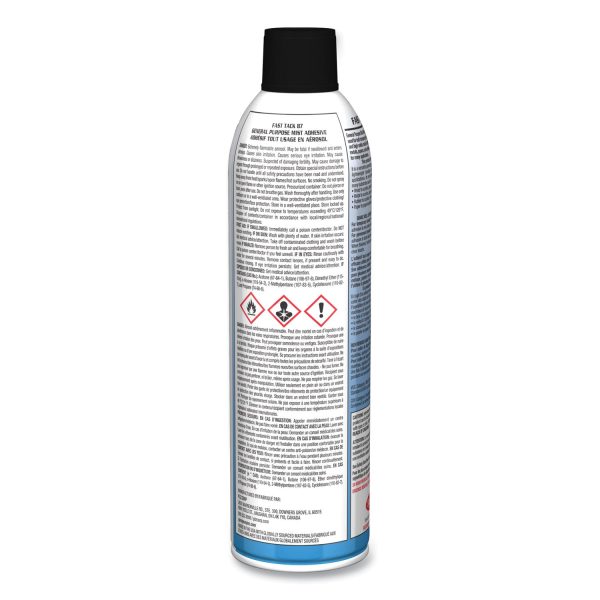 Fast Tack 87 General Purpose Mist Adhesive, 13 oz Aerosol Spray, Dries White, Dozen Supply - Image 2