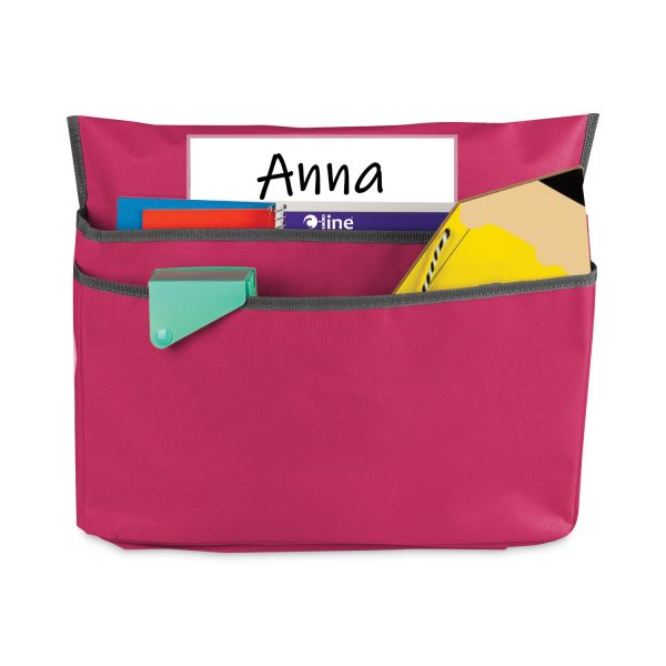 Chair Cubbies for Most Classroom Chair Styles, Large, 18 x 13.25, Fabric Vinyl, Sunset Red For Sale - Image 4
