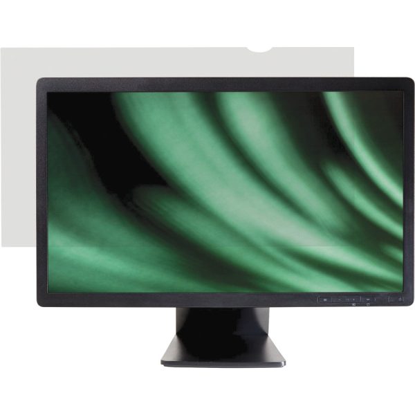 Business Source Widescreen Frameless Privacy Filter Black - For 24  Widescreen LCD Monitor - 16:10 - Anti-glare - 1 Pack Sale - Image 2