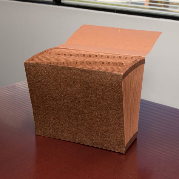 Business Source Letter Recycled Expanding File - 8 1 2  x 11  - 31 Pocket(s) - Brown - 30% Recycled - 1 Each For Sale - Image 3