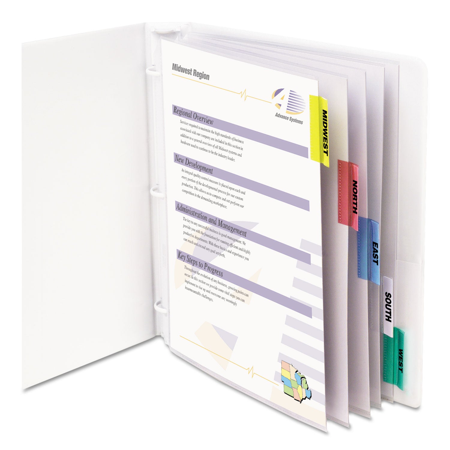 Sheet Protectors with Index Tabs, Assorted Color Tabs, 2 , 11 x 8.5, 5 Set Fashion