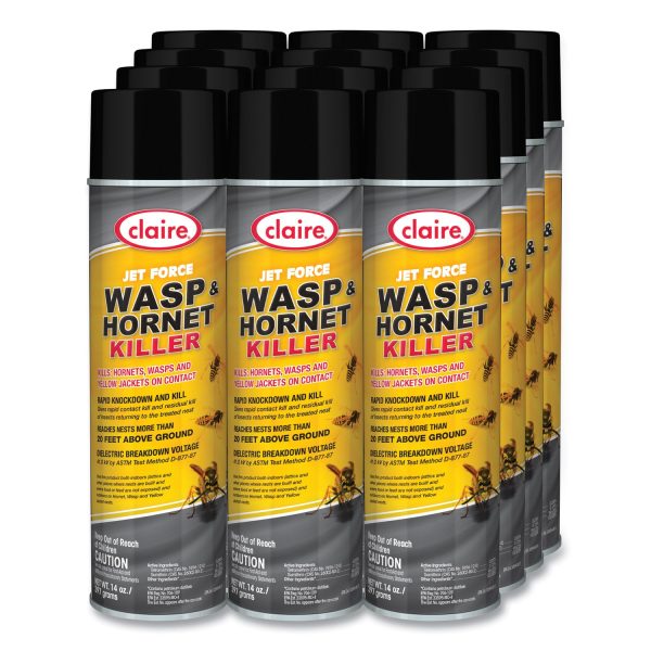 Jet Force Wasp & Hornet Killer, 14 oz Aerosol Spray, 12 Carton For Sale - Image 2