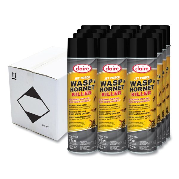 Jet Force Wasp & Hornet Killer, 14 oz Aerosol Spray, 12 Carton For Sale