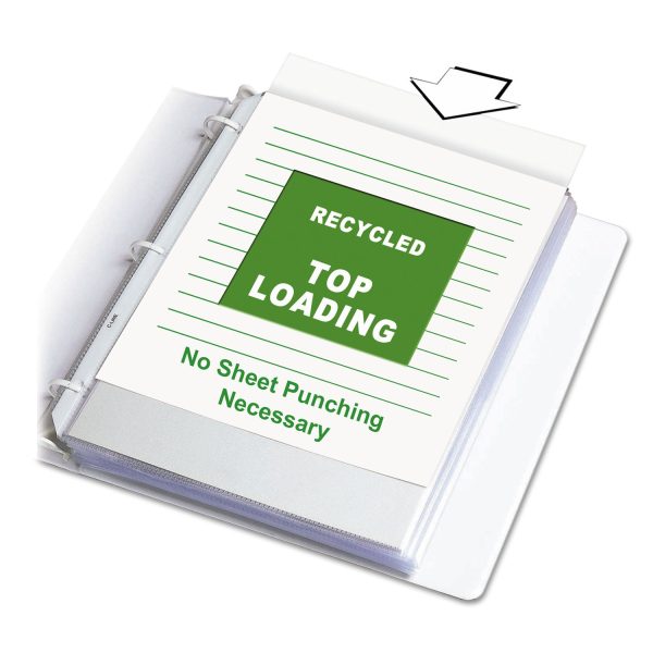 Recycled Polypropylene Sheet Protectors, Reduced Glare, 2 , 11 x 8.5, 100 Box For Discount - Image 2