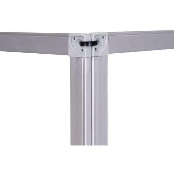 Bi-silque Desktop Divider Glass Barrier - 35.4  Width x 0.5  Depth x 23.6  Height x 53.2  Length - 1 Each - Aluminum - Glass Fashion - Image 2