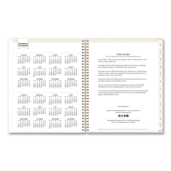 Day Designer Coming Up Roses Create-Your-Own Cover Weekly Monthly Planner, 11 x 8.5, Blush Cream Cover,12-Month(Jan-Dec):2024 Online Sale - Image 5