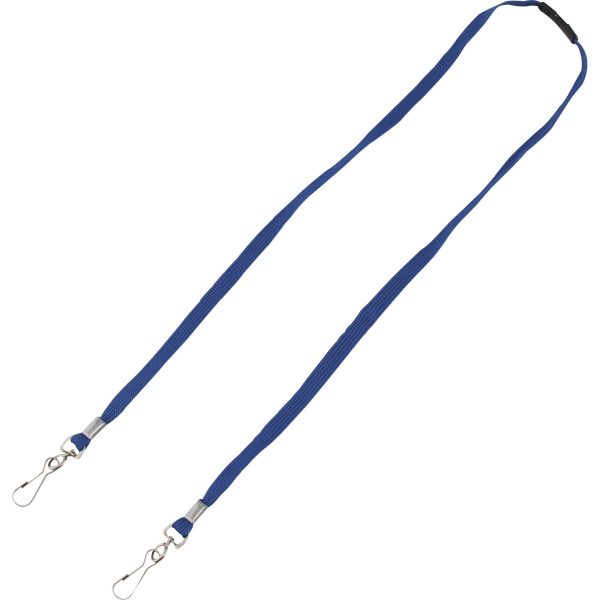 Advantus Face Mask Lanyard - 10   Pack - J-Hook Attachment - 30  Length - Blue For Discount