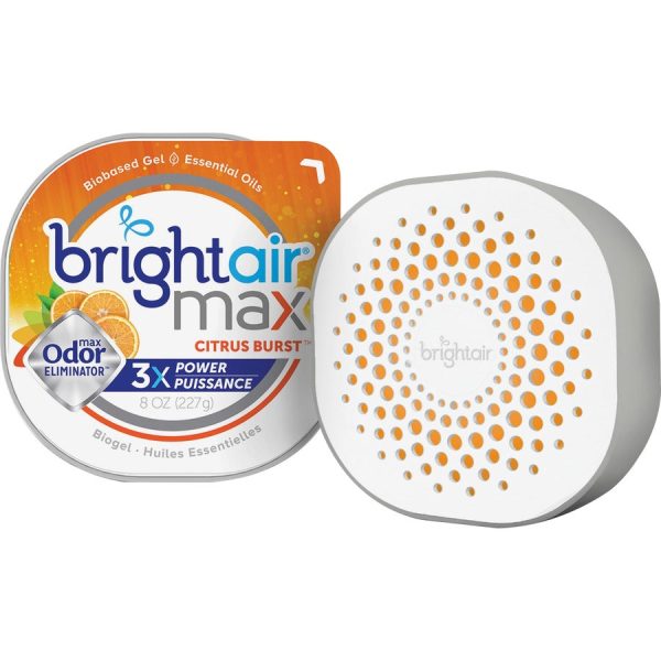 Bright Air Max Scented Gel Odor Eliminator - Gel - 8 oz - Citrus - 6   Carton - Odor Neutralizer, Phthalate-free, Paraben-free, BHT Free, Bio-based, Formaldehyde-free, NPE-free For Cheap - Image 3