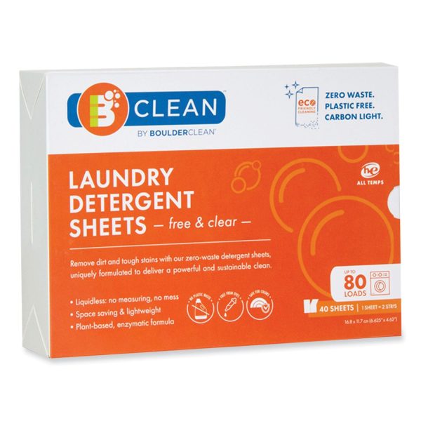Laundry Detergent Sheets, Free and Clear, 40 Pack Cheap