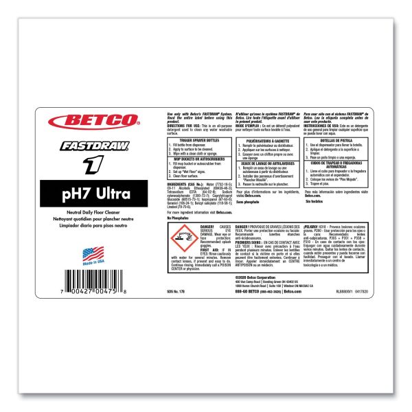 pH7 Ultra Neutral Cleaner, Lemon Scent, 2 L Bottle, 4 Carton Sale - Image 5
