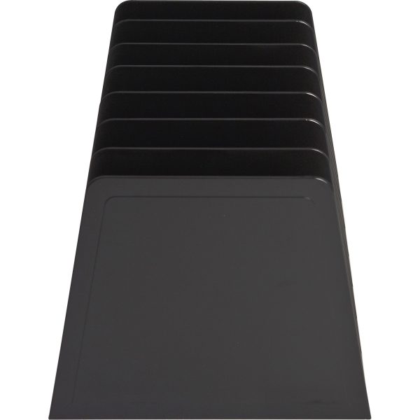 Business Source Desk Step Sorter - 4.5  Height x 8.8  Width x 5.5  DepthDesktop - 25% Recycled - Black - Plastic - 1 Each Supply - Image 2