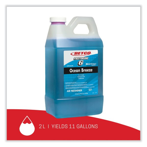 BestScent Ocean Breeze Deodorizer, Ocean Breeze Scent, 67.6 oz FastDraw Bottle, 4 Carton For Sale - Image 2