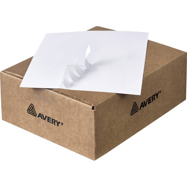 Avery Address Label - 3 2 5  Height x 9  Width x 11 1 5  Length - Permanent Adhesive - Rectangle - Matte White - Paper - 33   Sheet - 500 Total Sheets - 16500 Total Label(s) - 1   Carton Fashion