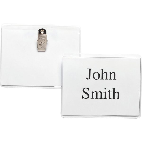 Business Source Clip Holder Style Badge Kit - 2.3  x 3.5  x - 250   Bundle - Clear For Sale - Image 3