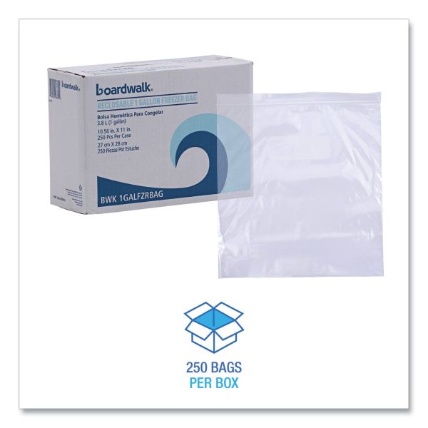 Reclosable Food Storage Bags, 1 gal, 2.7 mil, 10.5  x 11 , Clear, 250 Box Hot on Sale - Image 3
