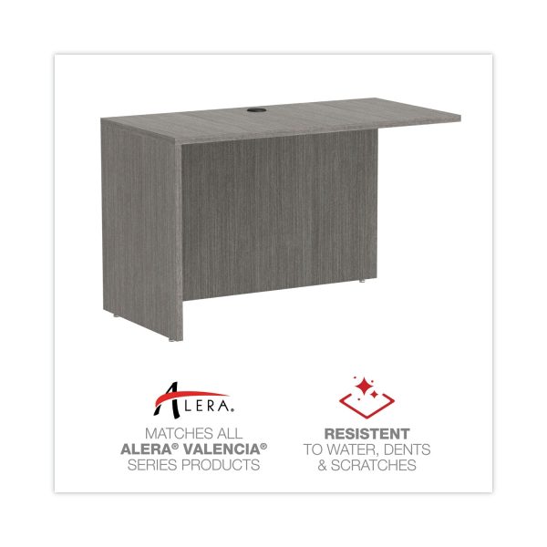 Alera Valencia Series Reversible Return Bridge Shell, 47.25w x 23.63d x 29.5h, Gray Online Sale - Image 4