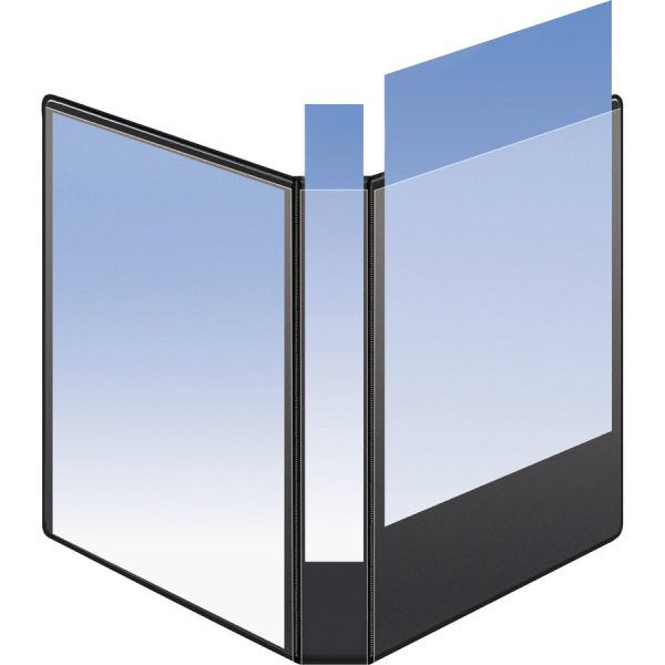 Business Source Round-ring View Binder - 1 2  Binder Capacity - Letter - 8 1 2  x 11  Sheet Size - 125 Sheet Capacity - Round Ring Fastener(s) - 2 Internal Pocket(s) - Polypropylene, Chipboard, Board - Light Blue - Wrinkle-free, Non-glare, Transfer S For Sale - Image 2