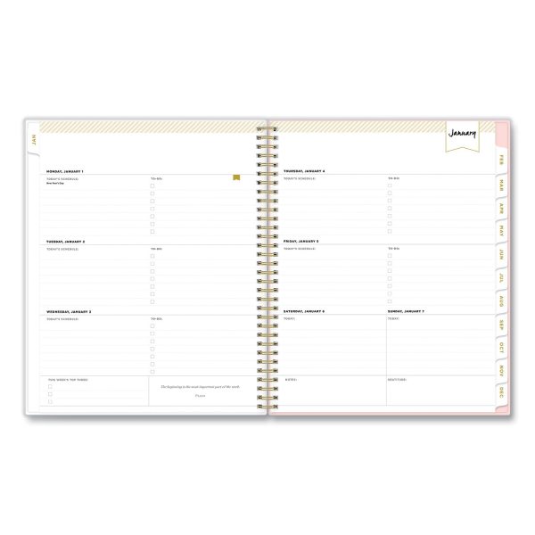 Day Designer Coming Up Roses Create-Your-Own Cover Weekly Monthly Planner, 11 x 8.5, Blush Cream Cover,12-Month(Jan-Dec):2024 Online Sale - Image 3