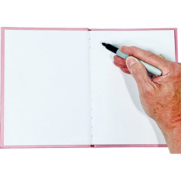 Ashley Hardcover Blank Book - 28 Pages - 6  x 8  - Pink Cover - Hard Cover, Durable - 1 Each on Sale - Image 3