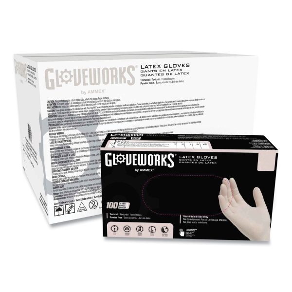 Latex Disposable Gloves, Powder-Free, 4 mil, Small, Ivory, 100 Gloves Box, 10 Boxes Carton Online