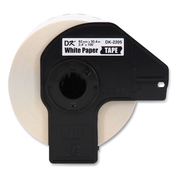 Continuous Paper Label Tape, 2.4  x 100 ft, White, 24 Rolls Pack Discount - Image 2