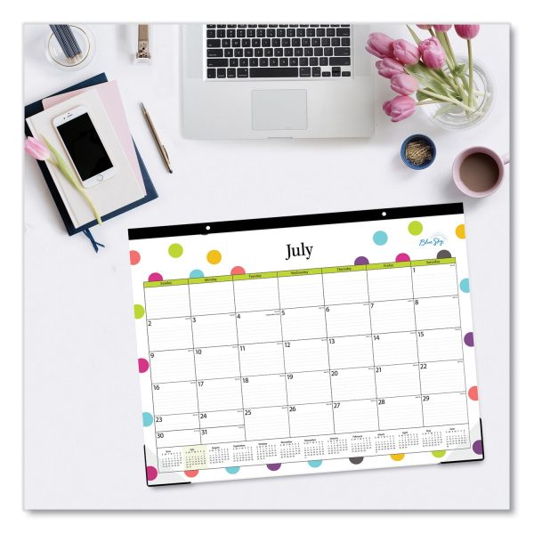 Teacher Dots Academic Desk Pad, 22 x 17, Black Binding, Clear Corners, 12-Month (July to June): 2023 to 2024 on Sale - Image 4