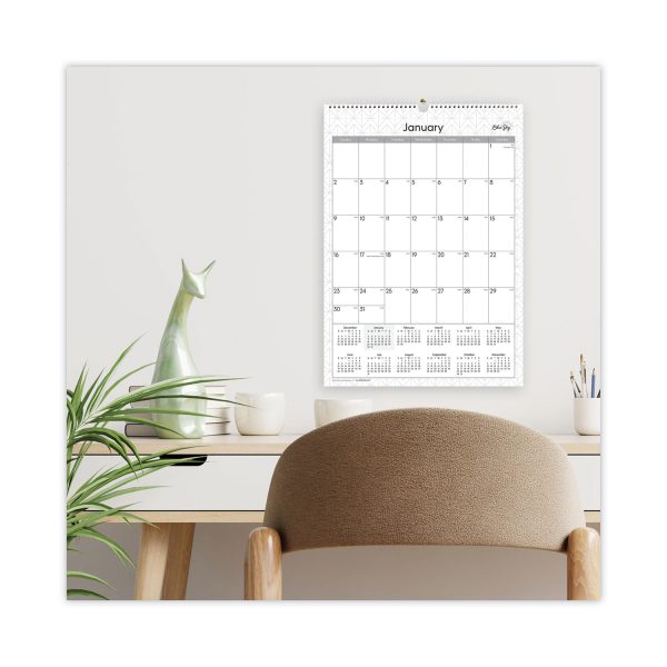 Enterprise Wall Calendar, Enterprise Geometric Artwork, 12 x 17, White Gray Sheets, 12-Month (Jan to Dec): 2024 on Sale - Image 4
