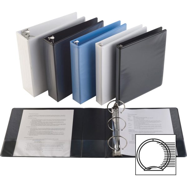 Business Source Round-ring View Binder - 1 2  Binder Capacity - Letter - 8 1 2  x 11  Sheet Size - 125 Sheet Capacity - Round Ring Fastener(s) - 2 Internal Pocket(s) - Polypropylene, Chipboard, Board - Light Blue - Wrinkle-free, Non-glare, Transfer S For Sale - Image 5