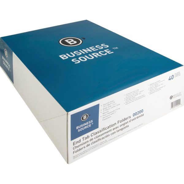 Business Source Letter Recycled Medical File Folder - 8 1 2  x 11  - 3 4  Expansion - 2  Fastener Capacity - End Tab Location - 10% Recycled - 40   Box Online now - Image 5