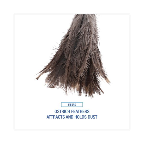 Professional Ostrich Feather Duster, 16  Handle Cheap - Image 4