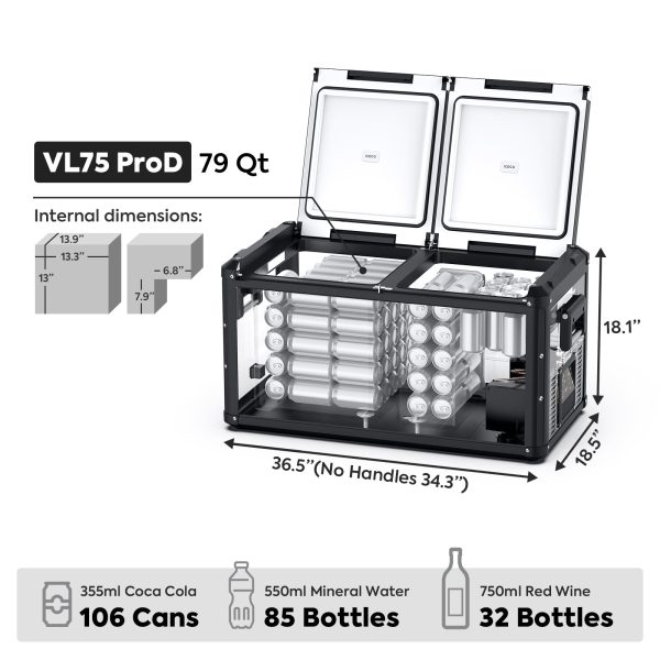 79.2QT VL75ProD 12V Robust Freezer With PB1000 Power Station | ICECO For Cheap - Image 4